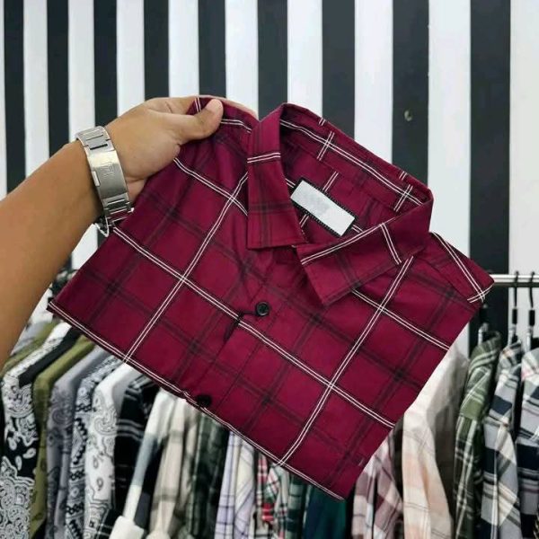 Cotton Check Full Shirt